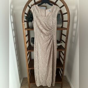 Tahari Gold Lace Dress